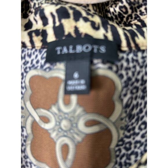 Talbots Animal Print & Chains Dress Earth Tones Size 6‎ - Picture 3 of 9